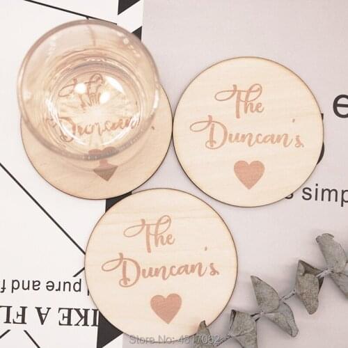 Wedding Coasters Personalized coaster Wooden coasters Save the Date Coasters wedding gift Wedding Favor