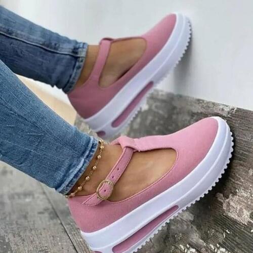 Women Platform Sandals 2021 New Summer Buckle Strap Wedge Shoes Casual Solid Color Thick Bottom Women Shoes Ladies Sandals#G30
