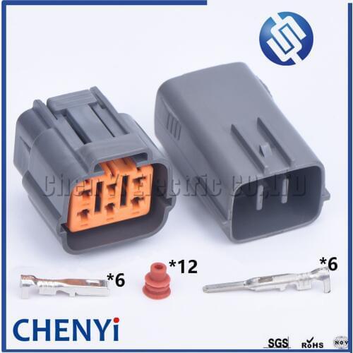 1 set sumitomo 6 Pin way 6195-0021 6195-0024 Automotive Connector Accelerator Pedal Position Sensor Plug Throttle Pedal Socket