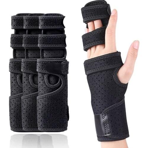 1Pcs Adjustable Wrist Finger Hand Support Brace Finger Wrist Fixation Belt Guard Fracture Valgus Sprain Splint Recovery Injury