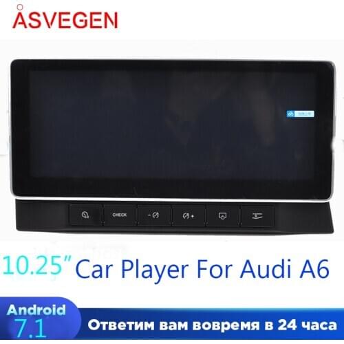 10.25“ Android 7.1 Car Multimedia Player ForAudi A6 With Auto GPS Navigation Ram 2G+32G Audio Car Stereo Bluetooth Player