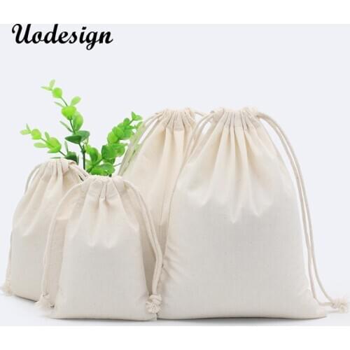 10pcs Cotton Muslin Wedding Party Favor Bags Pouches Medium unbleached drawstring closure Jewelry/Rings/Gift pack