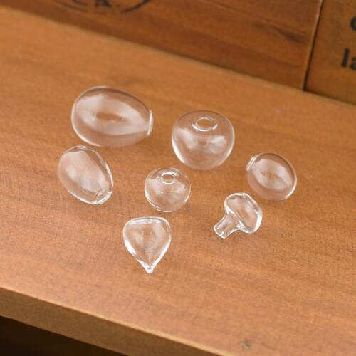 10piece apple lemon mushroom strawberry drop glass globe fruit shape hollow glass ball glass vials pendant glass bottle