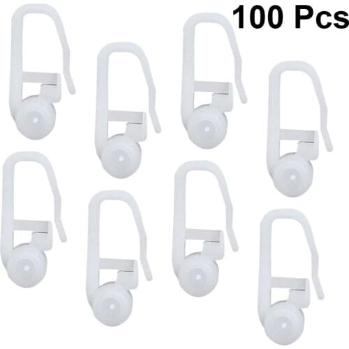 100PC Bed Curtain Special Hook Accessories Curtain Hanging Ring with Track Hook Curtain Roll Universal Curtain Roller Blind