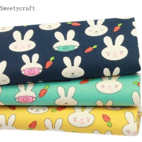 110x45cm Thick fabric by Half Yard Bunny Carrots Cotton Cloth DIY Sewing Dress Bag Clothes New 2021 Patchwork Textile Material