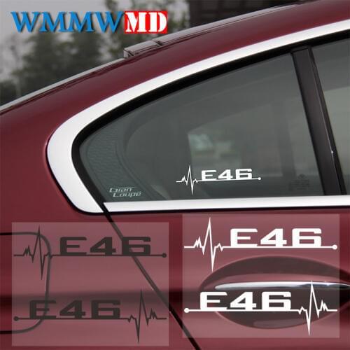 2pcs/lot M power performance E28 E30 E34 E36 E39 E46 E60 E61 E62 E90 E91 E92 LOGO Car windows sticker for BMW Car-styling
