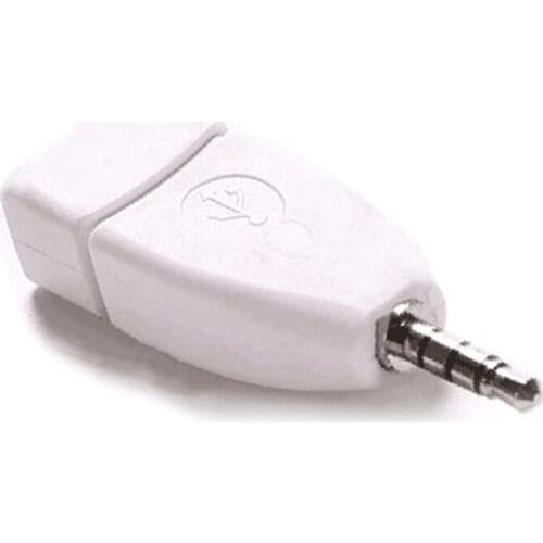 Converter Adapter USB 2.0 Female to 3.5mm Male AUX Audio Durable Car Plug
