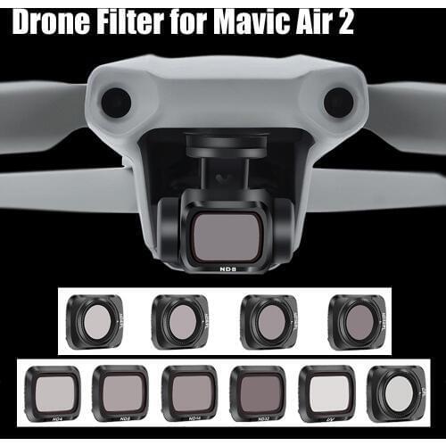 Mavic Air 2 Drone Filter ND Filters Waterproof Optical Glass For DJI Mavic Air 2 Camera Accessories UV+CPL+ND4/8/16/32 NDPL Set