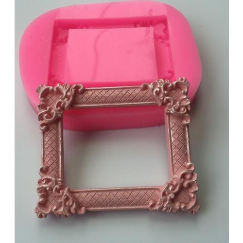 Chocolate mold przy Baking Mold Cookware Tool Bakeware Tool Photo frame picture frame Silicone Fondant Cake Decorating Mold
