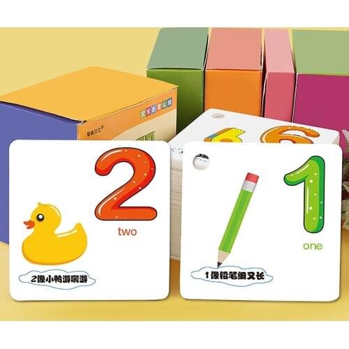 Card Books Childrens Number 1-100 Kindergarten Baby Early Education Tearing Not Rotten Recognition Alphabet Libro With Picture