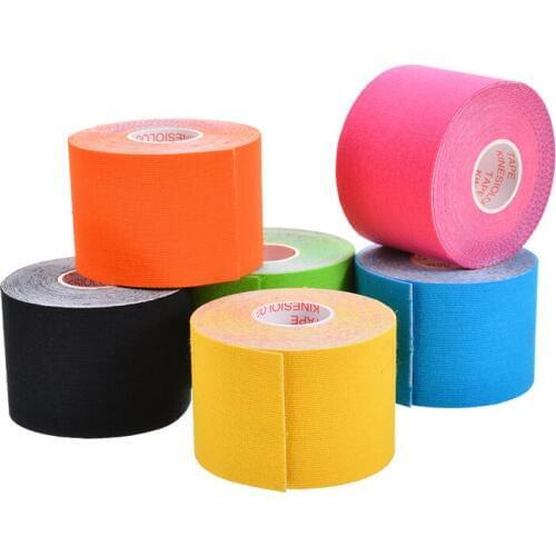 6pcs 5m Kinesiology Tapes Athletic Sport Recovery Tape Strapping Gym Fitness Tennis Running Knee Muscle Protector Bandage