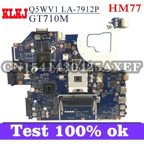 KLKJ Q5WVH LA-7912P Laptop Motherboard For ACER Aspire V3-571G E1-571G Original Mainboard HM77 GT710M