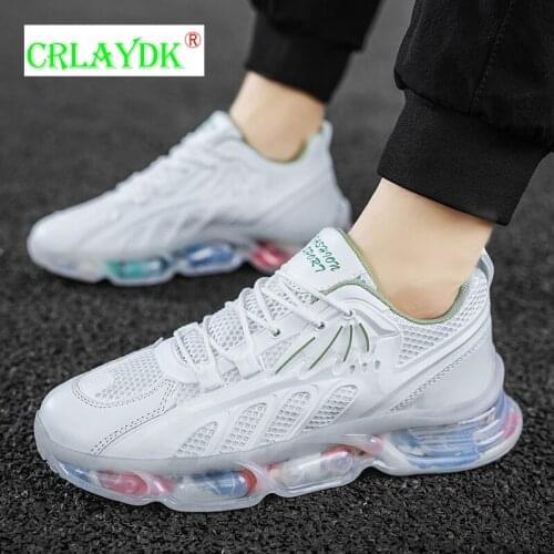 CRLAYDK Colored Soles Fashion Mens Sports Sneakers Breathable Mesh Tennis Cross-Training Road Running Shoes Increased for Boys