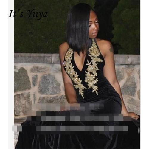 Mrs win Evening Dress Gold Embroidery Lace Evening Dresses Halter Sleeveless Formal Gowns Mermaid Long robe de soiree HR417