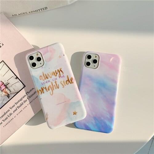 Colorful Dreamy Sky Soft Case for iPhone 11 Pro Max Coque iPhone XR XSM ax iPhone SE2020 8 Plus 7 Plus X 12 Pro 12mini Soft Cove