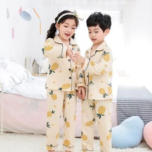 Kids Christmas Pajamas Boys Girls Night Suit Children Cartoon Sleepwear Pyjamas Kids Cotton Nightwear 3-14Y Teens Clothes Sets