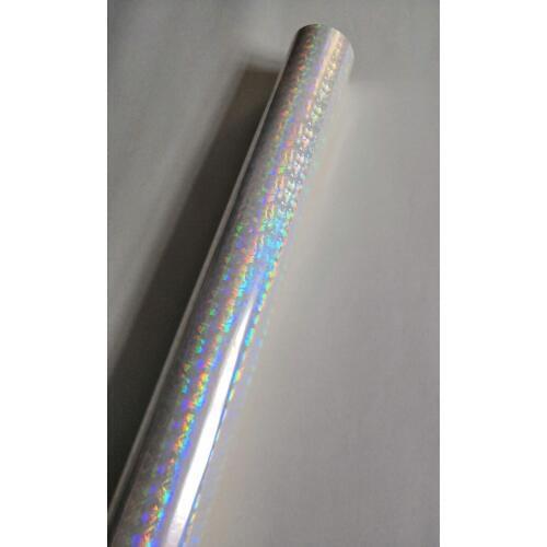 Transparent foil holographic foil kaleidoscope pattern hot stamping foil 64cm x 120m for paper or plastic laminate film transfer