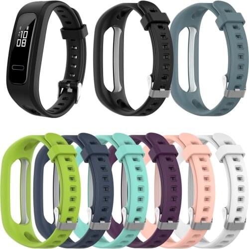 Solid Silicone Straps For Huawei 3e 4e honor 4 running Smart Bands Replacement Sport Watchband