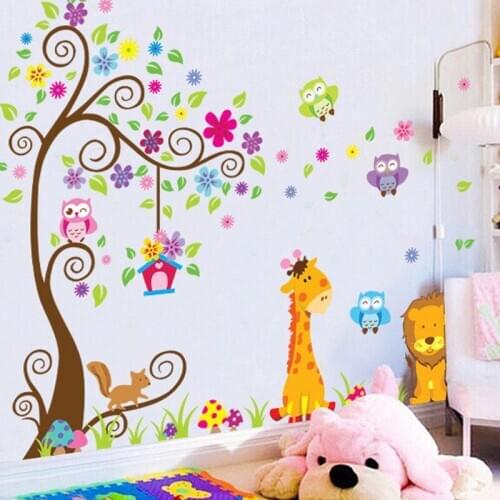 Removable Vinyl Wall Decal Nursery Stickers Tree Kids Baby Room DIY Home Decor