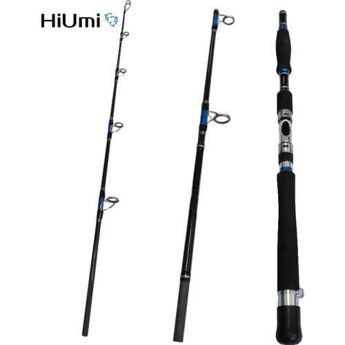 HiUmi 3 Sections 30-50lb Heavy Jigging Rod Deep Sea Spinning Fishing Rod Saltwater Traveling Boat Fishing Rod