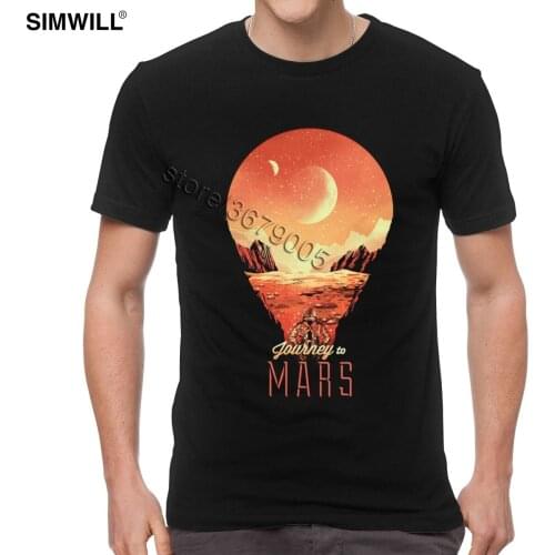 Unique Occupy Mars Tshirt Light Bulb T-Shirt Retro Design Soft Cotton Tee Mens Short Sleeves O Neck Space X T Shirts