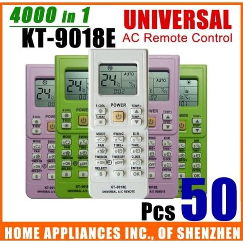 50 Pcs/Lot) Universal Air Conditioner Remote Control KT-9018E White Color