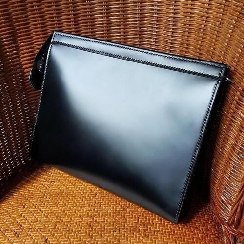Handmade Women Men Vegetable Tanned Leather Bag Money Holder Clutch Purse Cigarette Pocket Man Clutches Lady Envelope