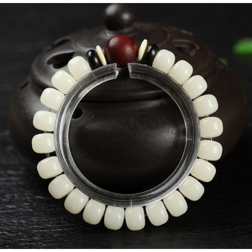 New Design 10mm Lobular Rosewood Black Coconut Shell With White Bodhi Beaded Charm Buddhaist Bracelet Women Yoga Jewelry