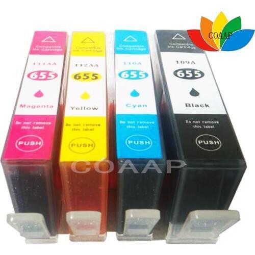 1 Set Compatible ink cartridge for HP 655 hp655 hp655xl 655xl for HP Deskjet 3525 4615 4625 5525 6520 printer, free shipping