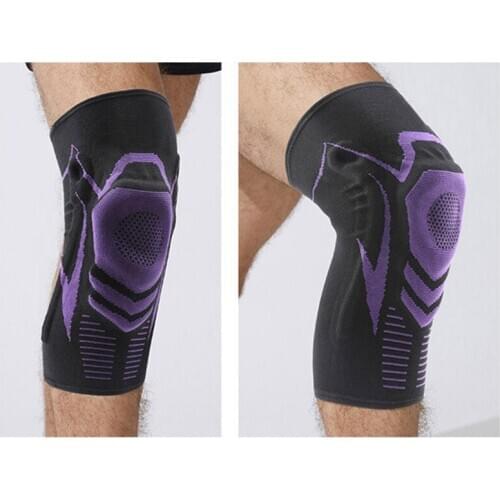 1 Pair Elastic Knee Pads Basketball Volleyball Knee Brace Fitness Pressurized Kneepads Support Sports Safety Protector Gear