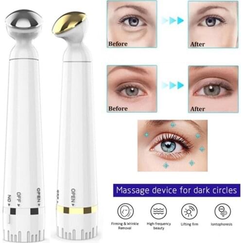 1PC Women 2 ColorsPortable Eye Massager Remove Eyes Bags Dark Circles Electric Eye Massage Device