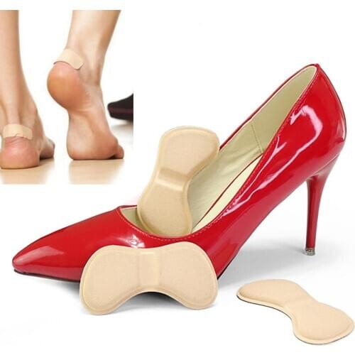 2 Pair High Quality Sponge Invisible Back Soft Heel Pads for High Heel Shoes Grip Adhesive Liner Cushion Insert Pads Insoles