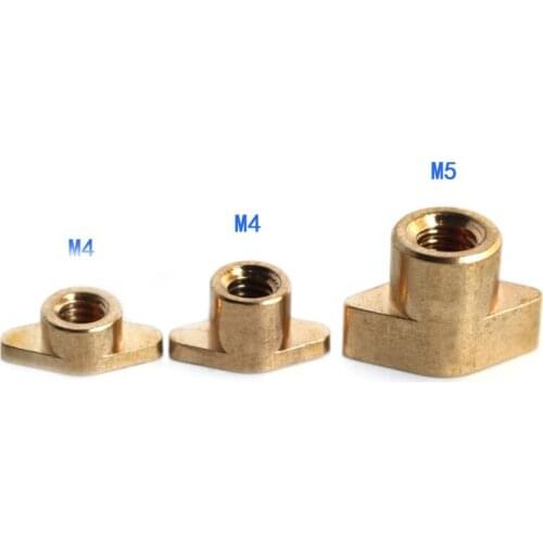 2pcs Diamond Type Nuts Brass Nut M3 M4 M5 Synchronous Belt Nut ATN10 ATN20 Mask Machine Copper Nuts