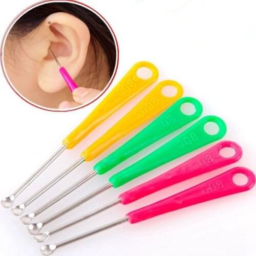 20 Pcs Ear Pick Set Stainless Steel Earpick Ear Wax Removal Tool Curette Remover Spoon Spiral Ear Care Clean Tool Random Color