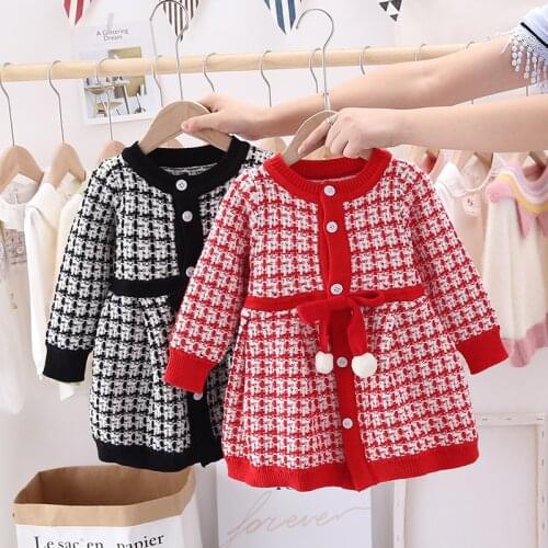 2020 Girls Christmas dress Toddler Dresses for Girls Clothing Autumn Winter Baby Dress Princess Costume Kids Clothes Sweater
