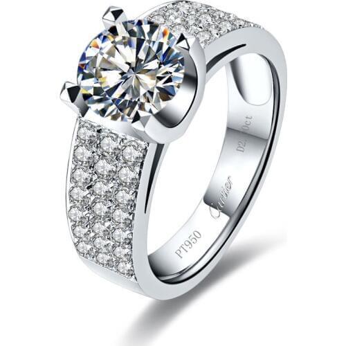 2Ct White Gold 14K Oxhead Style Breathtaking Quality Simulate Diamond Wedding Ring Jewerly Gift For Halloween Invitation