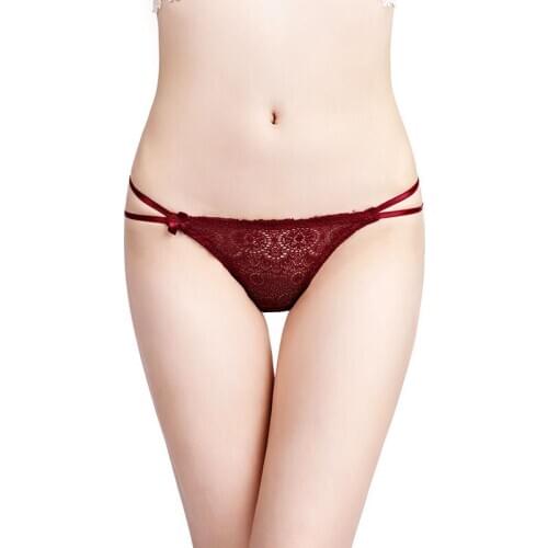 3 pcs lace low waist pants sexy seductive underpants Cotton pants transparent women briefs antibacterial girl student underwear