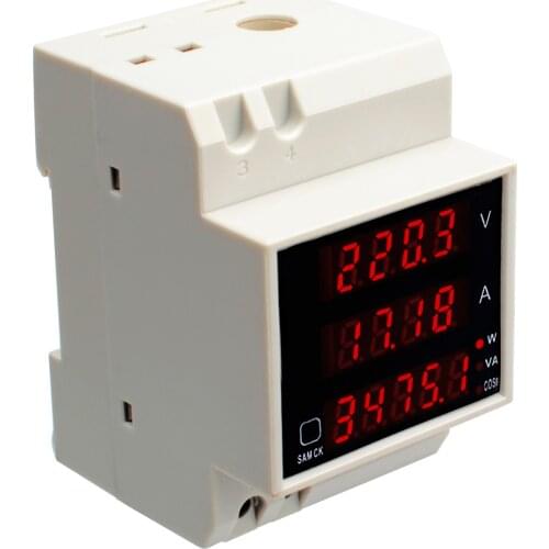 AC 200-450V 100A Digital LED Voltage Volt Amp Watt Power Meter Ammeter Voltmeter Free Shipping with Track Number 12002293