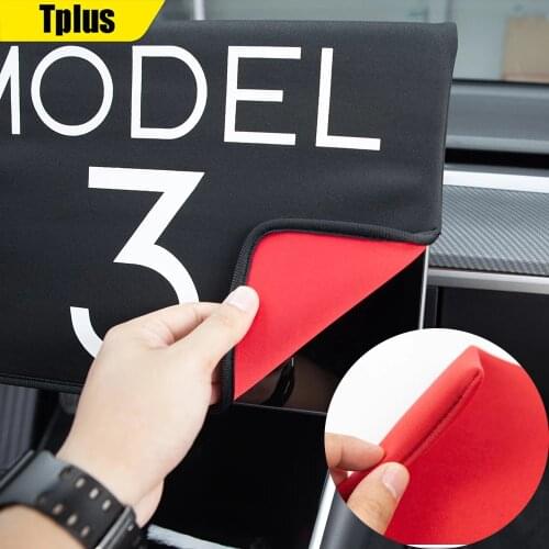 Tplus Car Navigation Screen Sunshade For Tesla Model 3 2021/ Model Y Screen Protector Dustproof And Waterproof With Letter Logo