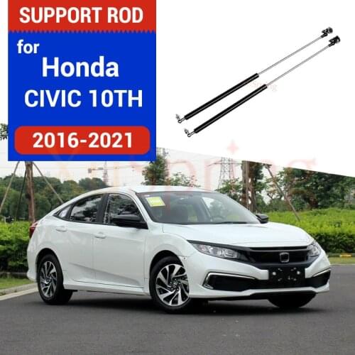 Car Hood Support Hydraulic Rod Lift Strut Spring Shock Strut Bars Lifter Kit Styling Accessories For Honda Civic 2016-2021 10th