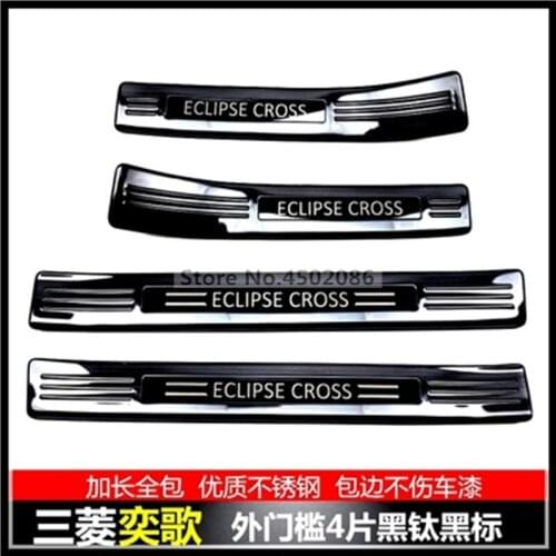 Stainless Steel car Internal external Scuff Plate/Door Sill Door Sill for Mitsubishi Eclipse Cross 2018 Car styling