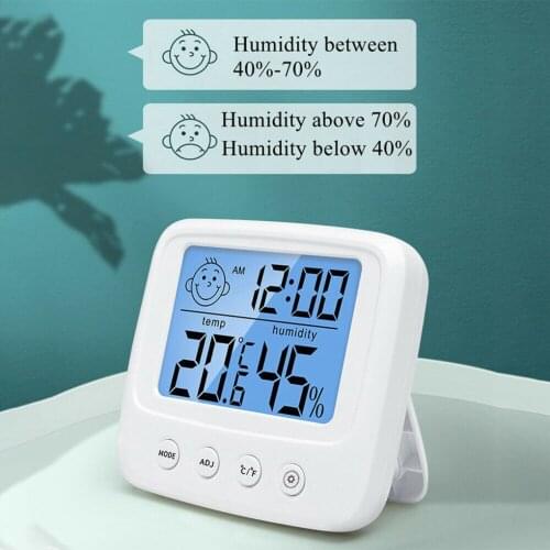 2 in 1 Digital Thermometer Hygrometer Mini Temperature/Humidity Meter Home Wall Hygrothermograph for Indoor Outdoor