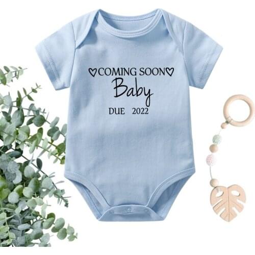 Pregnancy Announcement Baby Bodysuit Baby Coming Soon 2022 Baby Onesies Pregnancy Reveal Bodysuits Toddler Baby Outfits