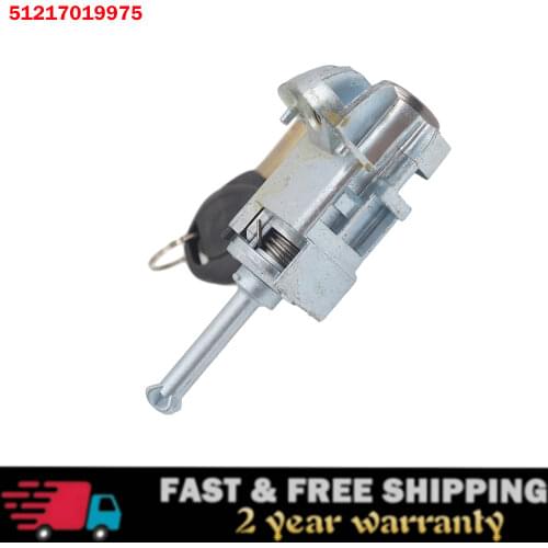 Door Lock Cylinder Barrel Key Set Car Front Left For BMW E46 3 Series 2001-2006 WITH 2 KEYS 51217019975