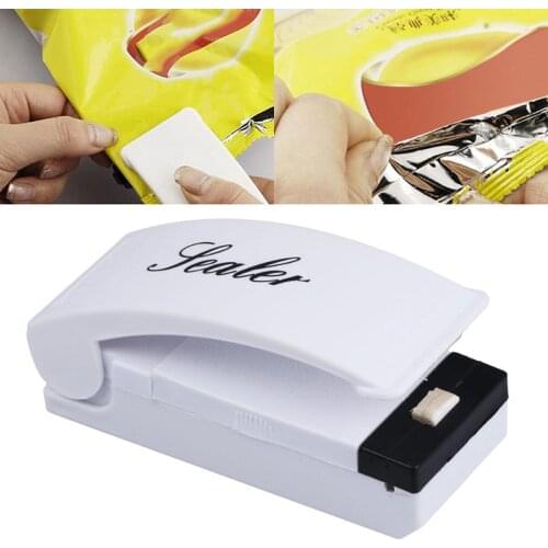 Electric Hand Press Food Sealer Plastic Bag Heat Sealer Packaging Machine with Magnetic Base Instant Heat Sealer Handy SealingA5