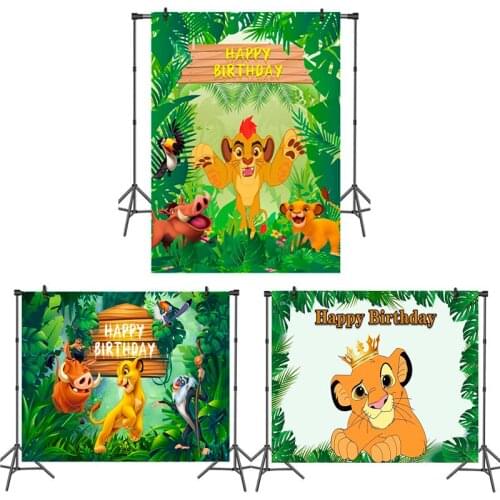 Cartoon Lion King Series Photography Childrens Birthday Party Photo Background Cloth Photo Background Cloth Decoration Supplies
