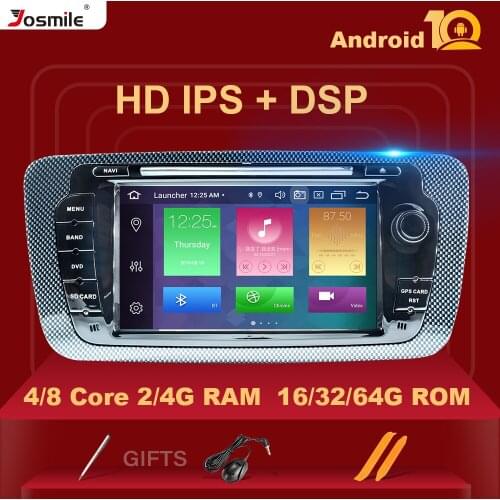 IPS DSP 2 Din Android 10 AutoRadio Multimedia For Seat Ibiza 6J MK4 Sport Coupe Ecomotive Cupra 2009 2010 2011 2012 2013 GPS DVD