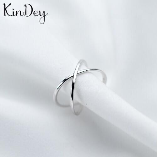Kindey Personality Silver Color Cross Rings For Women Wedding Jewelry Adjustable Antique Finger Ring Anillos