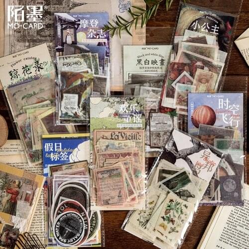 Retro Plants Collection junkJournal Decorative Writable Paper Stickers Scrapbooking Stick Label Diary Stationery Album Sticke