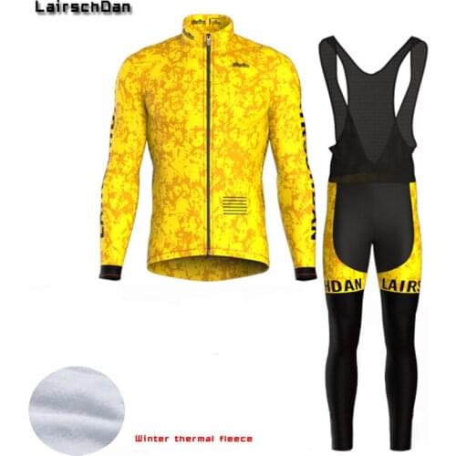 LairschDan Mountain Bike Clothing Men Winter Thermal Fleece Cycling Jersey Set Mtb Maillot Ropa CIclismo Hombre Bicycle Wear Kit